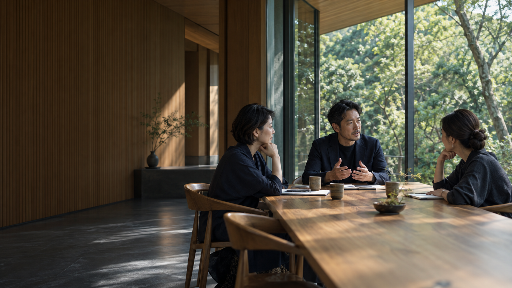 互いの考えを交わす対話のイメージ